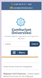 Mobile Screenshot of cuzem.cumhuriyet.edu.tr